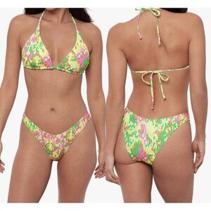 Sports Illustrated Women's Multiway Convertible Triangle Bikini Top Bra Size XS